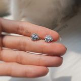  Khuyên Vòng Mặt Tim Đá Viền Nhọn (Đôi) 