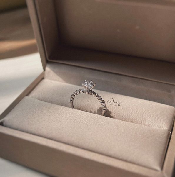  Nhẫn Bạc Ổ Đá Cao 6 Trấu Thân Mảnh Tiểu Thư (Chiếc) 