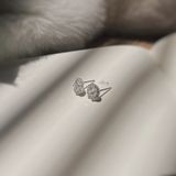  Khuyên Tai Đá Tròn Viền Đá 8mm (Đôi) 