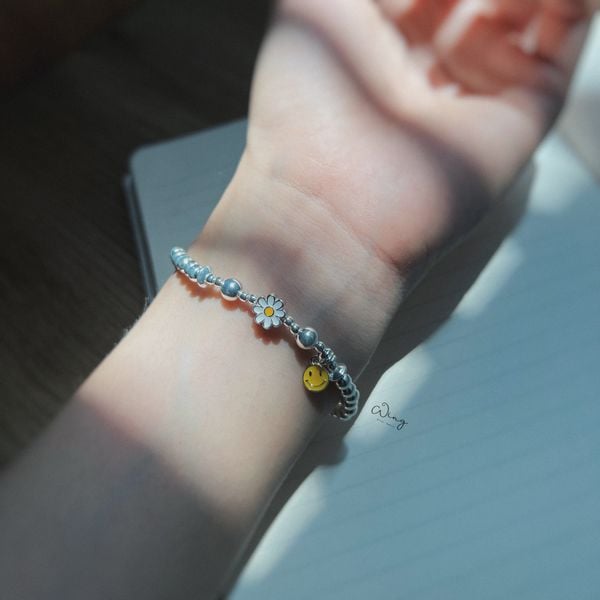  Lắc Tay Bi Mặt Hoa Cúc 