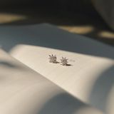  Khuyên Tai Mặt Trời Gắn Đá (Đôi) 