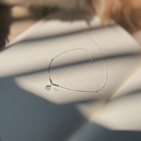  Lắc Chân Trăng Trơn Sao Gắn Đá (Chiếc) 