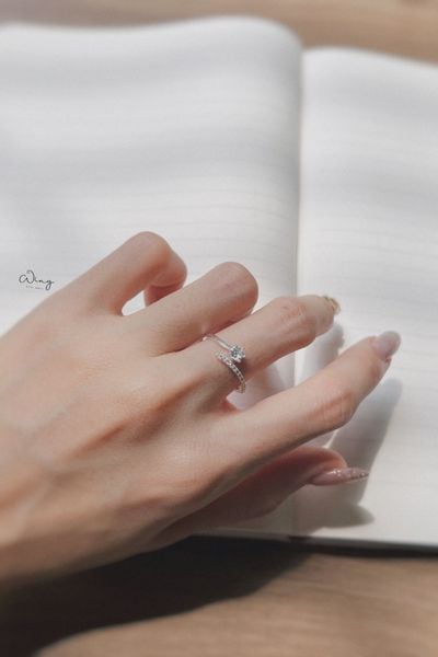  Nhẫn Ổ Đá 6 Trấu Đuôi Sao Băng Free Size (Chiếc) 