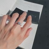  Nhẫn Đá Hoa Lá 3 Viên Đá (Chiếc) 