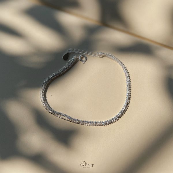  Lắc Tay Đá 1 Ly Phối Dây Bi Nhỏ Dây Kép 