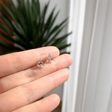  Khuyên Tam Giác Rỗng 6 Viên Đá (Đôi) 