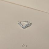  Nhẫn Tim 3 Viên Đá Lá Nguyệt Quế (Chiếc) 