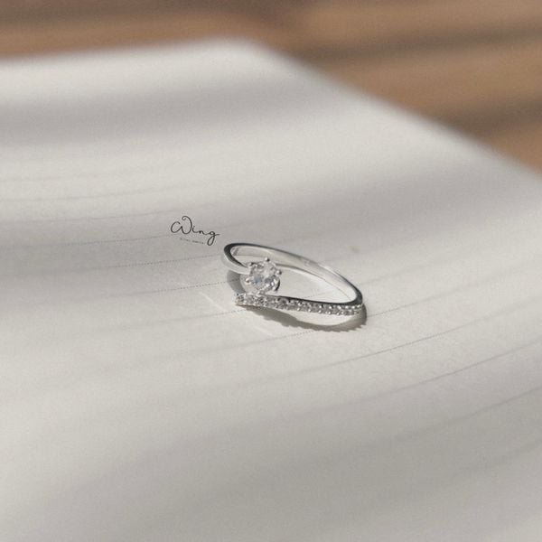  Nhẫn Ổ Đá 6 Trấu Đuôi Sao Băng Free Size (Chiếc) 