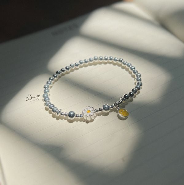  Lắc Tay Bi Mặt Hoa Cúc 