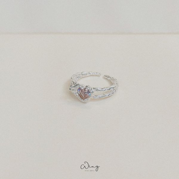  Nhẫn Mặt Đá Tim Hồng Chiến Binh Điều Chỉnh Size (Chiếc) 