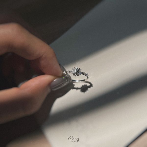  Nhẫn Hoa Tuyết Đá Dẹt (Chiếc) 