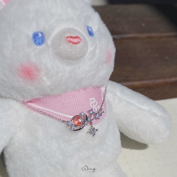  Dây Chuyền Mặt Đá Sao Thổ Phối Trăng Sao 