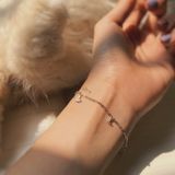  Lắc Tay Trăng Sao Dây Xích Vuông Nhỏ 