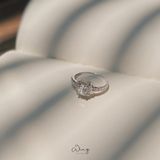  Nhẫn Ổ Đá  4 Trấu Viền Vuông Tròn Mềm Đá 2 Bên (Chiếc) 