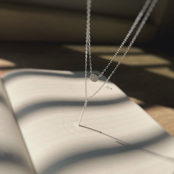  Dây Chuyền Mặt Tròn Thanh Dây Kép (Chiếc) 