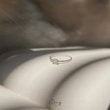  Nhẫn Đá Chữ Nhật Ngang Thân Trơn Đơn Giản (Chiếc) 