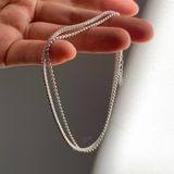  Lắc Chân Bi Nhỏ Phối Đá Dây Kép (Chiếc) 