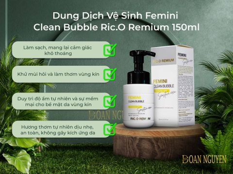 Dung Dịch Vệ Sinh Femini Clean Bubble Ric.O Remium 150ml
