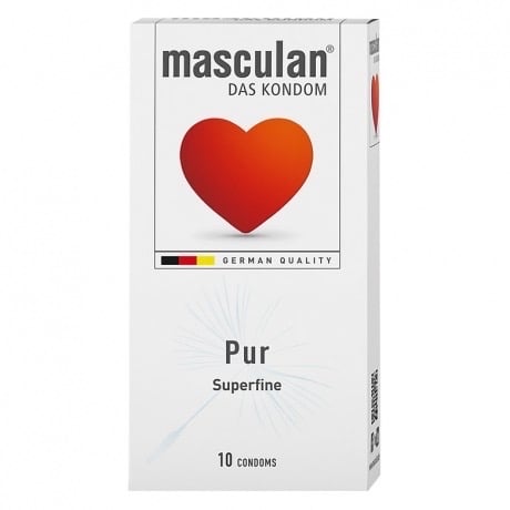 Bao cao su siêu mỏng nhập khẩu Đức Masculan Pur Hộp 10 Cái