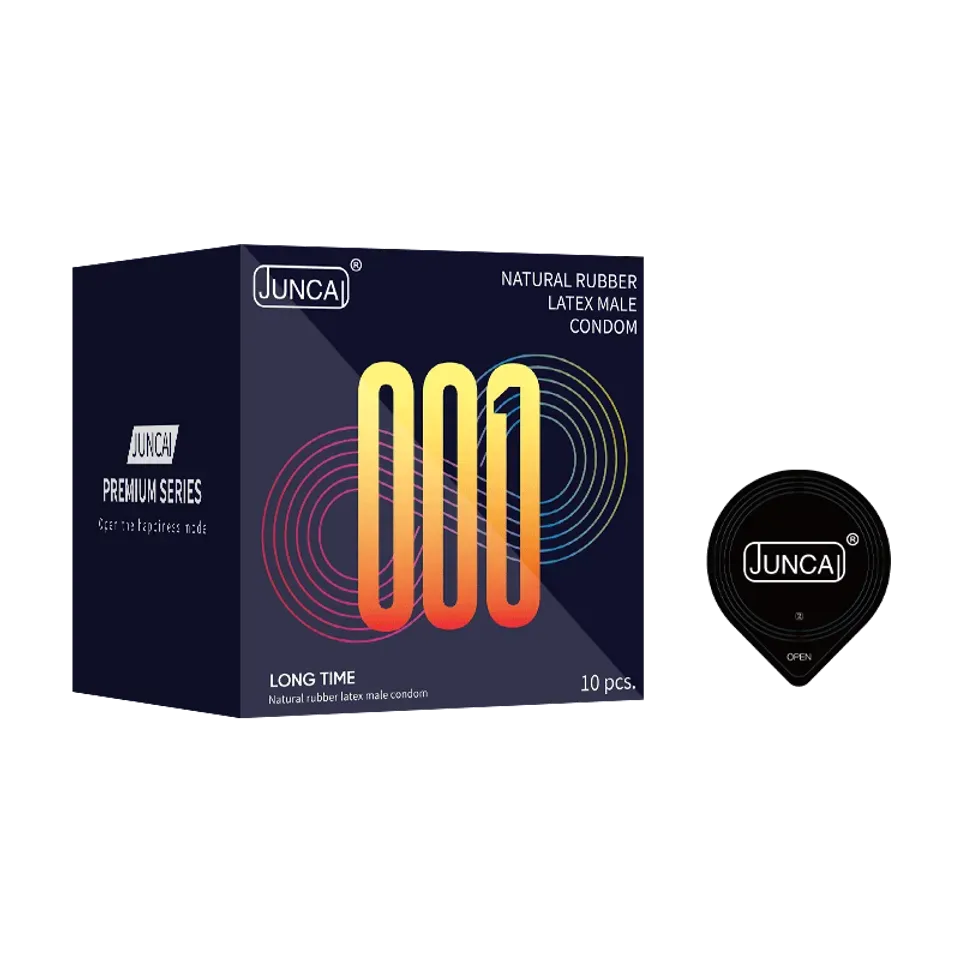  Bao cao su cao cấp kéo dài thời gian Juncai Longtime 001 | Hộp 10 cái 