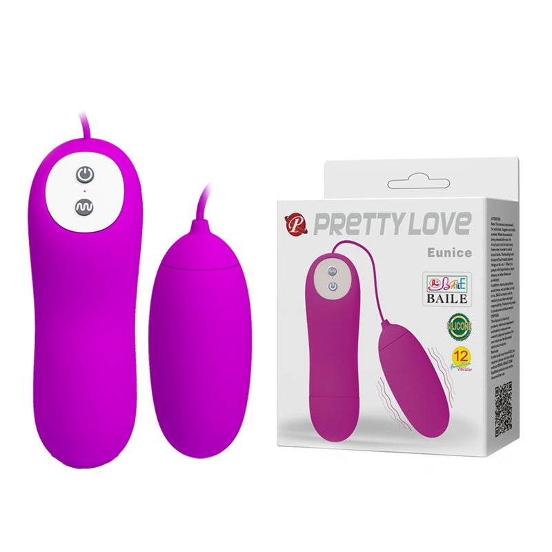 Trứng rung một đầu 12 chế độ rung, pin Pretty Love Eunice