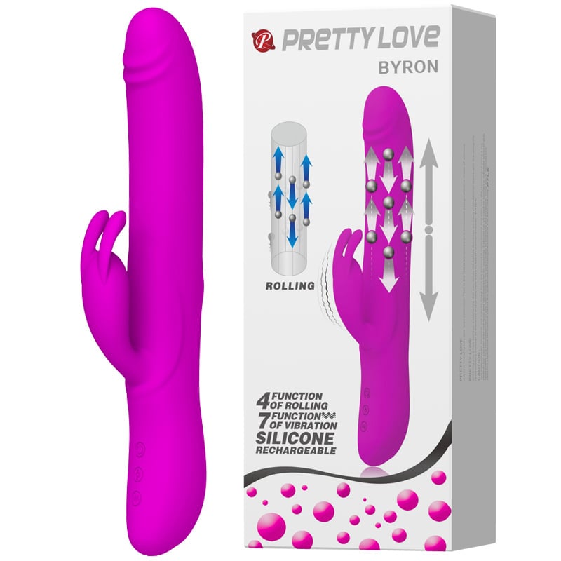 Dương vật giả sạc điện xoay đầu rung mạnh 12 chế độ Pretty Love