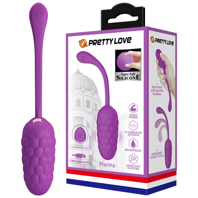 Trứng rung da silicone mềm 12 chế độ Pretty Love Marina