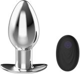  Phích rung cắm hậu môn inox đa chế độ Massager 