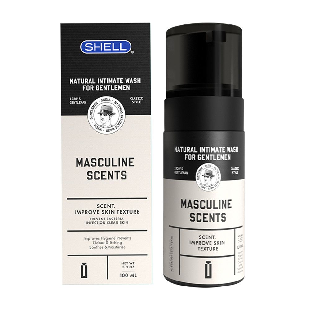  Dung dịch vệ sinh nam dạng bọt, hương thơm nam tính Shell Masculine Scents - 100ml 