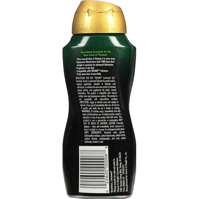  Gel Bôi Trơn Kích Thích Cao Cấp Cung Cấp Vitamin E Và Độ Ẩm Trojan H2O Aloe | Chai 162ml 