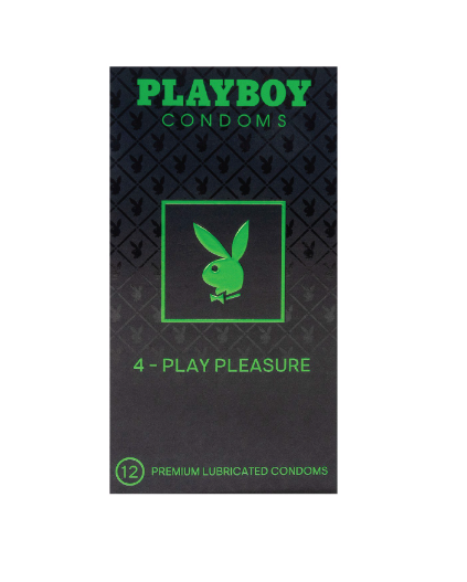  | Playboy 4 Play Pleasure | Bao cao su gân, gai, bạc hà, cung cấp nhiều gel | Hộp 12 Cái | 