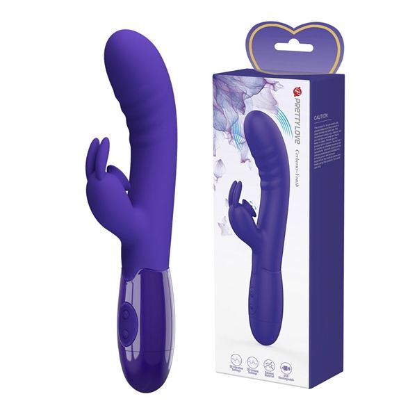  Dương vật giả đa chế độ rung, sạc - Pretty Love Cerberus 