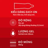  | Durex Fetherlite | Bao cao su siêu mỏng | Hộp 12 cái | 