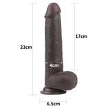  Dương vật giả dính tường silicone siêu mềm dẻo 9.0" Lovetoy Sliding Skin Dong 
