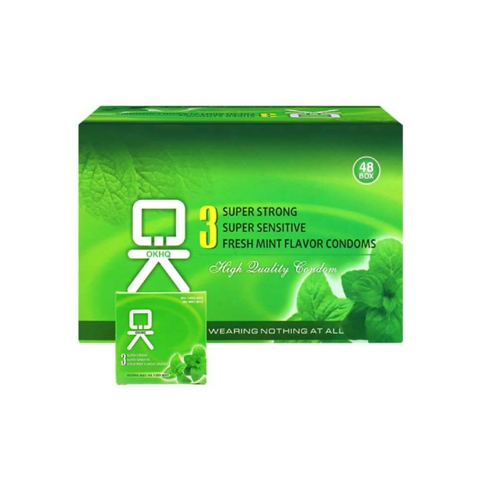 Bao cao su hương bạc hà OK Hộp 144 Cái