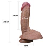  Dương vật giả dính tường silicone cao cấp gân guốt như thật 7.5" Lovetoy Nature Cock 