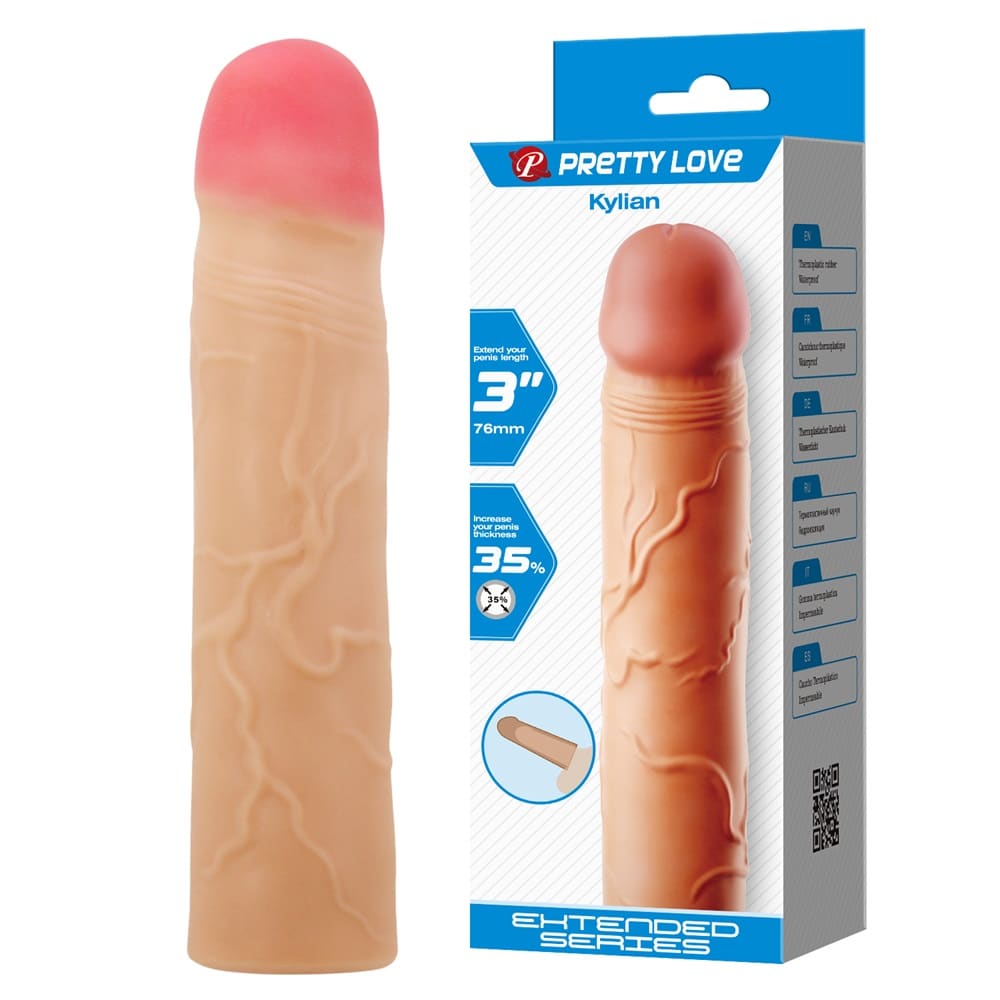 Bao cao su đôn silicone 7.6cm Pretty Love Kylian