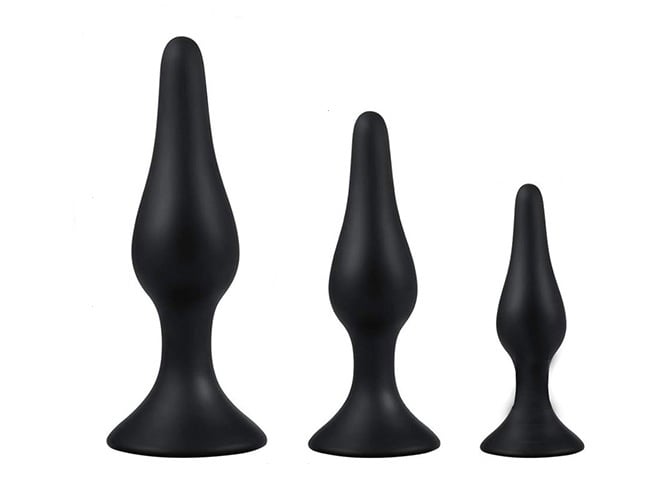 Bộ 3 phích cắm hậu môn silicone cao cấp tăng khoái cảm