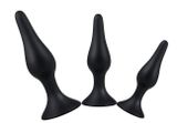  | Plug | Bộ ba phích cắm hậu môn da silicone tăng khoái cảm | 