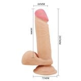  Dương vật giả dính tường silicone Baile Sliding Skin 8.1" 