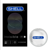  Bao cao su siêu mỏng Shell Invisible chống tuột, kéo dài | Hộp 10 Cái 
