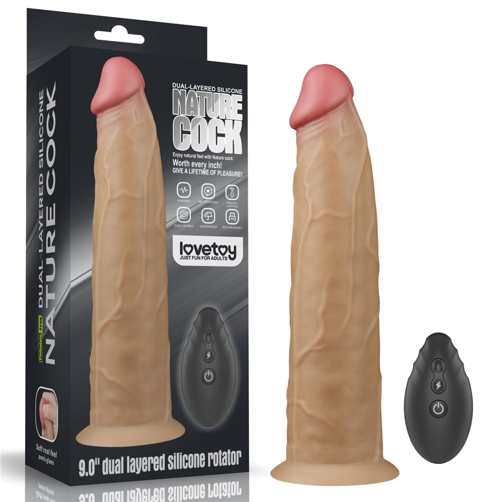Dương vật giả dính tường silicone cao cấp có rung ngoáy 9.0