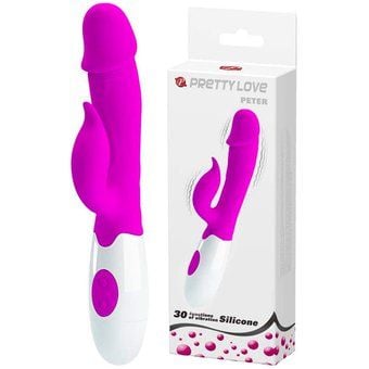  Dương vật giả đa chế độ rung 30 chế độ, pin - Pretty Love Peter 