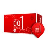  Bao cao su siêu mỏng nóng ấm OLO 0.01 Đỏ Hộp 10 Cái 