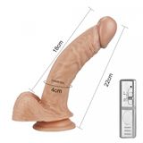  Dương vật giả dính tường silicone mềm có rung 22cm Lovetoy Real Extreme 