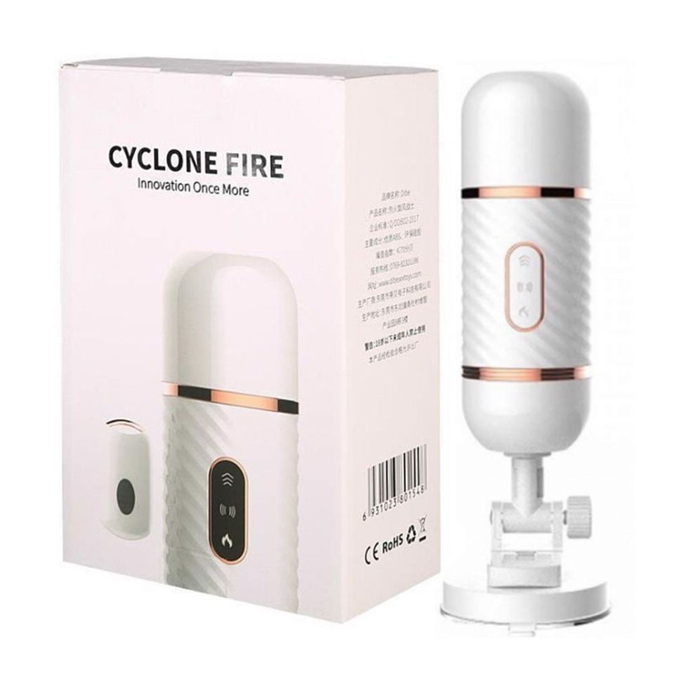  Dương vật giả dính tường, tự thụt, sạc điện, điều khiển từ xa Cyclone Fire 