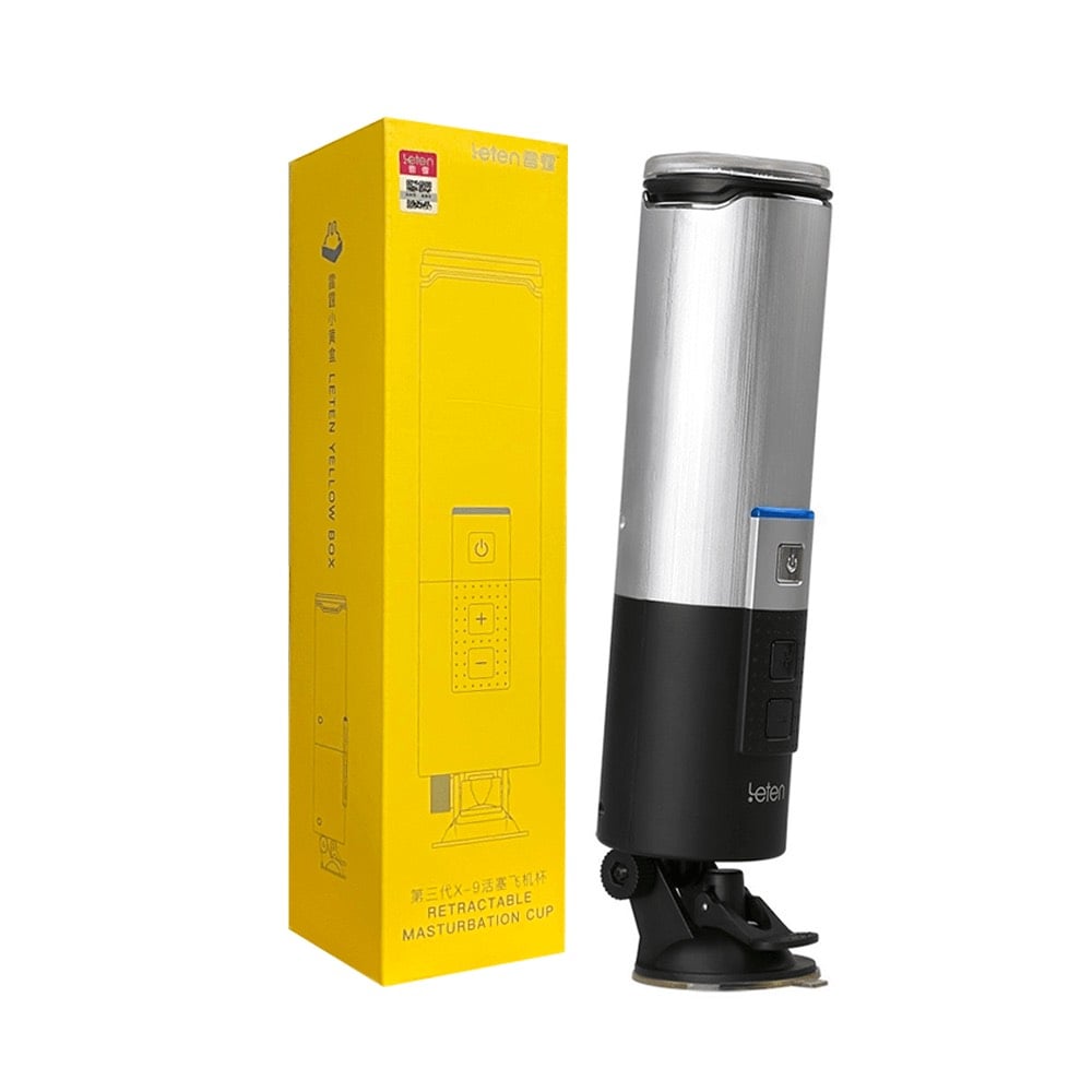 Âm đạo giả rung thụt đa chức năng có đế Leten X9