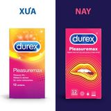 Bao cao su gân gai Durex Pleasuremax Hộp 12 cái 