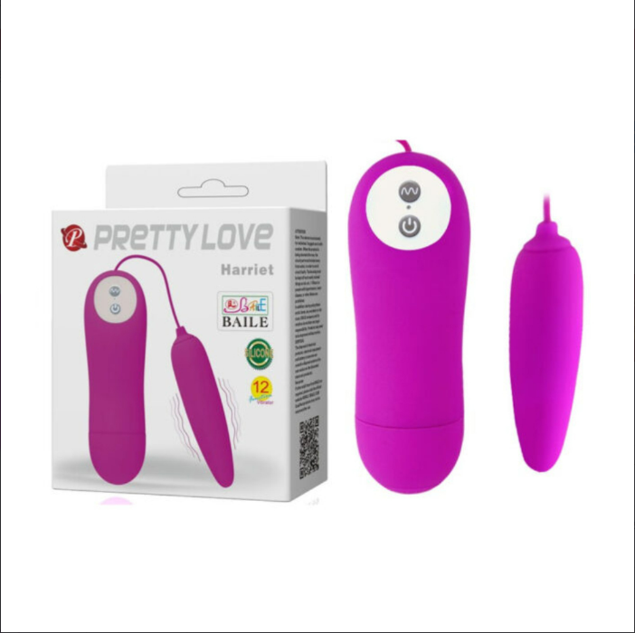  Trứng rung 1 đầu 12 chế độ rung, pin - Pretty Love Harriet 