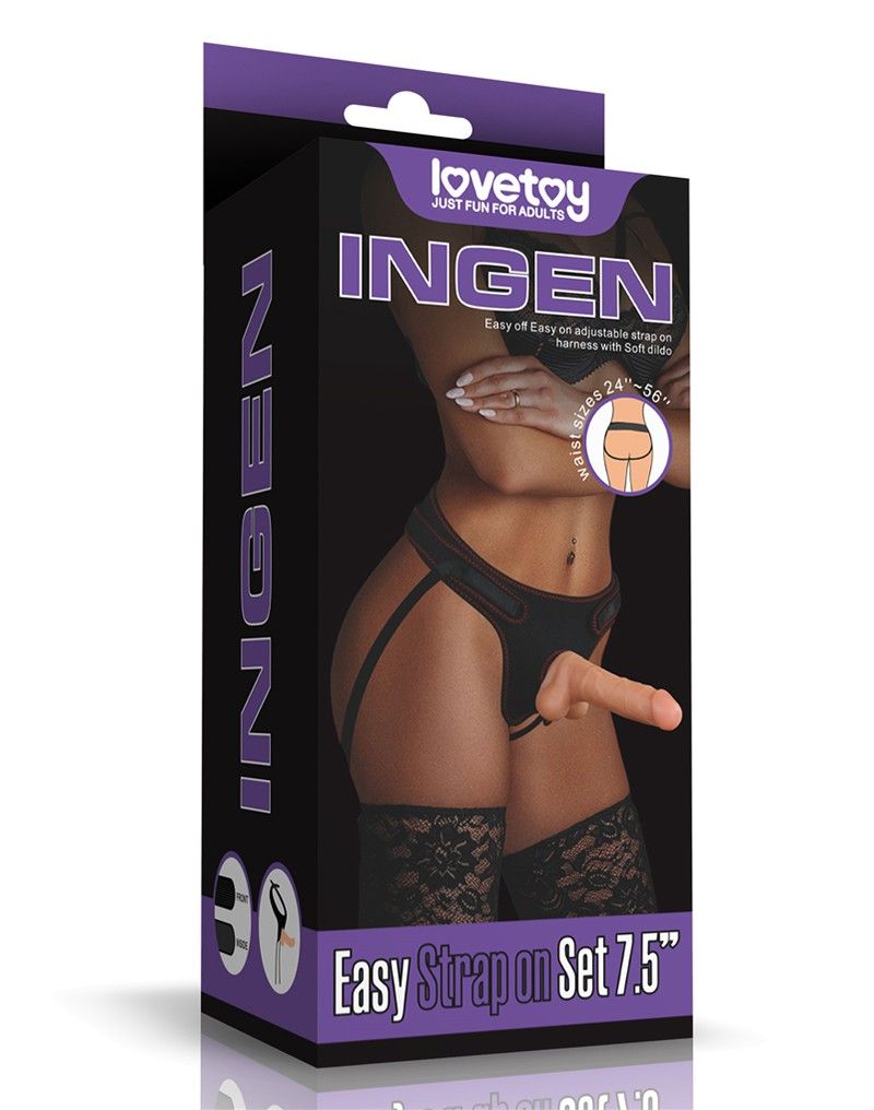  Dương vật dây đeo không biều Lovetoy Ingen Easy Strap on 7.5" 